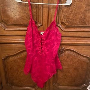 Victoria secret Vintage Red lace teddy Gorgeous Sz M
